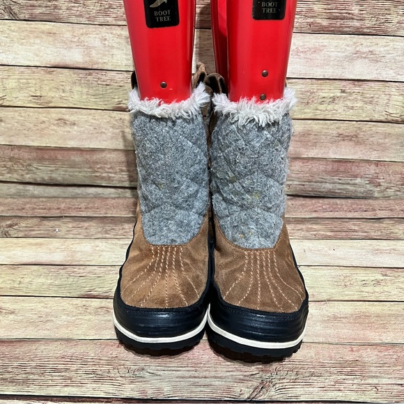 Sorel Brown Leather Tivoli Pull Up Boots - Picture 8 of 9